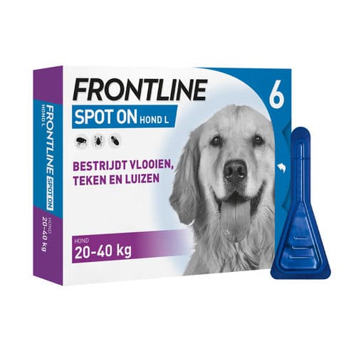 Frontline spot-on hond L (20-40 kg) 6 pipetten