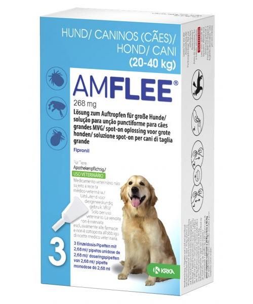 Amflee Amflee Spot-on Hond 268 mg, 3 pipetten