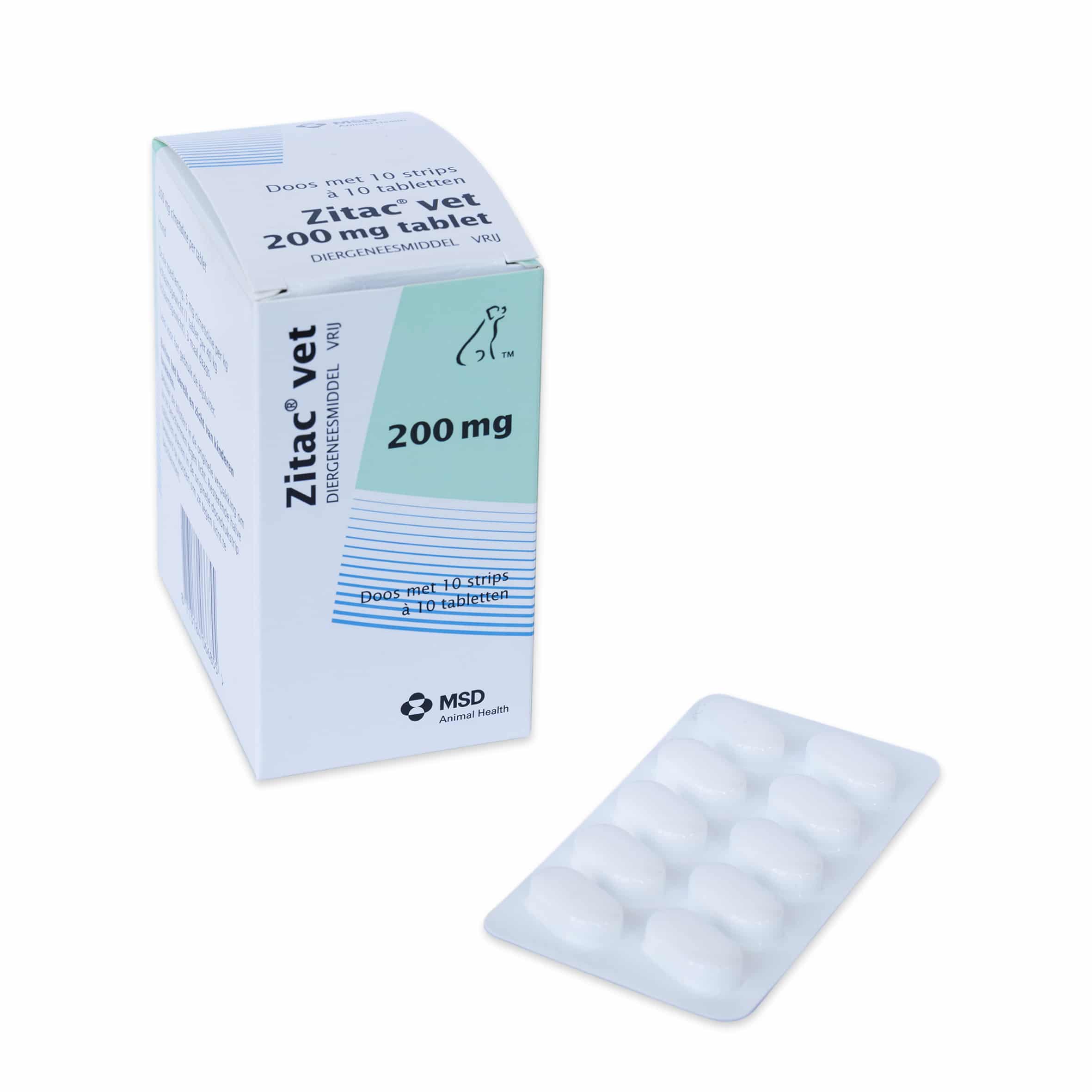 Zitac-vet Zitac Vet 200 mg 10 x 10 tabletten