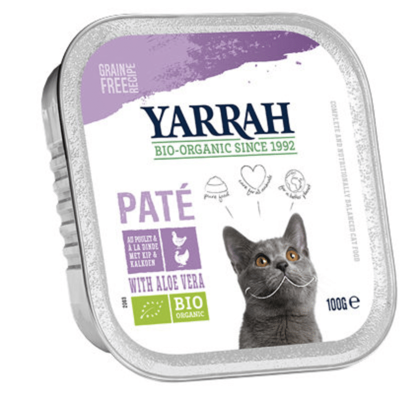 Yarrah – Paté Kat Kuipje met Kip & Kalkoen Bio 16 x 100 gr-1