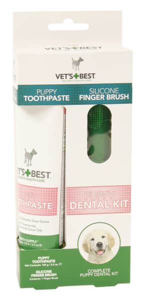 Vet’s Best Puppy Tandpasta + Vingerborstel Kit-1