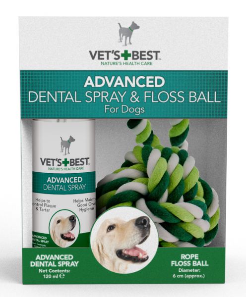 Vet’s Best Dental Spray Met Floss Kit-1