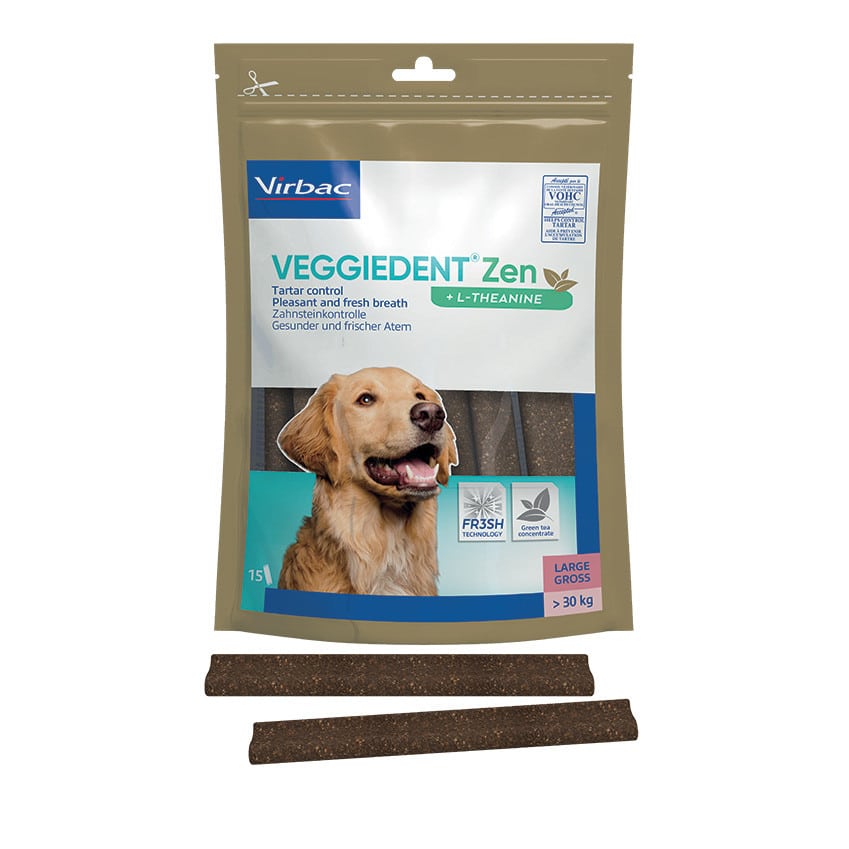 Virbac VeggieDent Fr3sh Zen kauwstrips hond - L