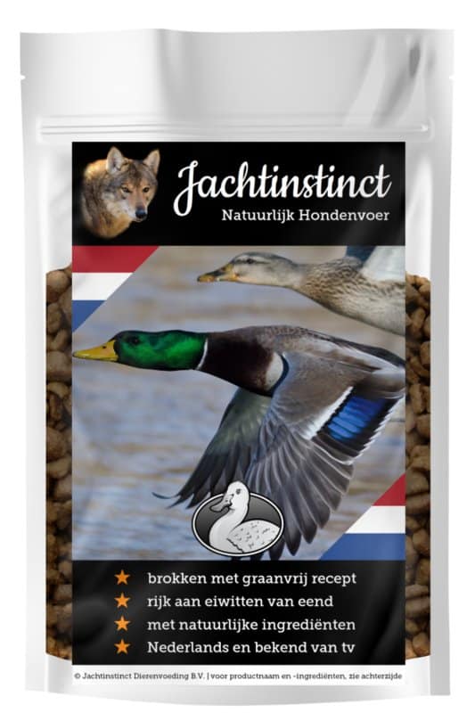 Jachtinstinct Dierenvoeding – Graanvrije Hondenbrokken – Eend-1