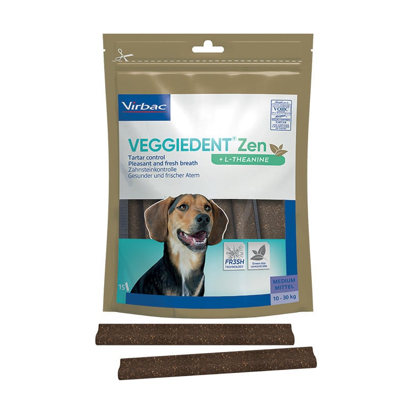 Virbac VeggieDent Fr3sh Zen kauwstrips hond - M