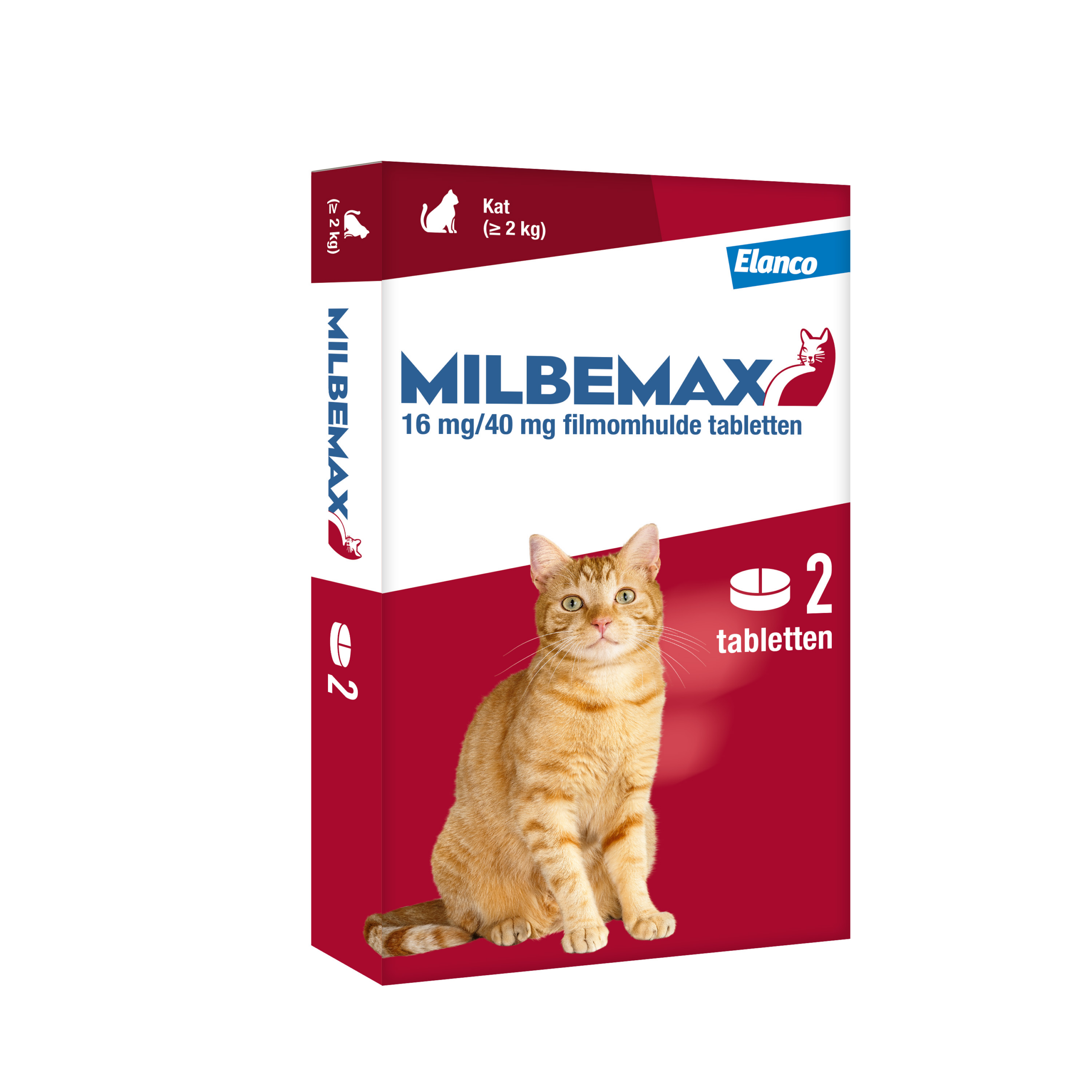 Milbemax grote kat 2 tabletten afbeelding